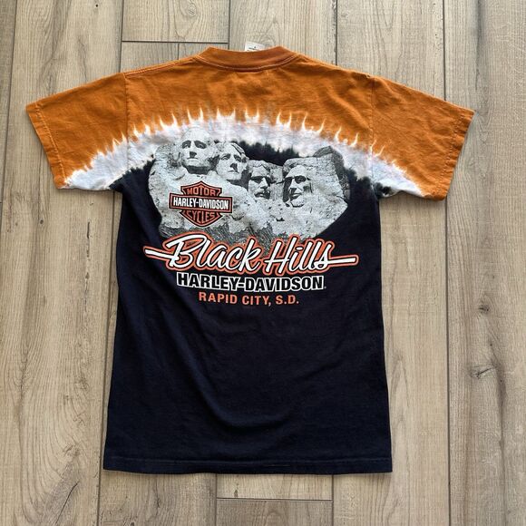 Harley Davidson 2008 Sturgis Black Hills Rally T-Shirt Mens Small Tye Dye Black - Picture 6 of 6